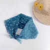 Cross-border scarf wholesale, e-commerce live streaming, supply chain, linen wax-dyed and printed small square scarves Item Picture